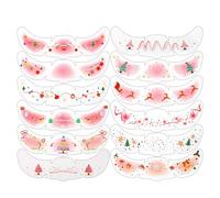 Christmas Face Stickers, 12 Pieces Snowflake Stars Reindeer, Holiday Makeup Tool, Perfect for Cheeks, Daily Photoshoot, Events, Party, Stage Performance, Festival, Holiday Home Celebration Decoration
