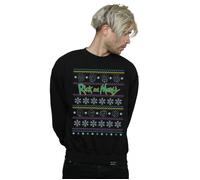 Christmas Faces Sweatshirt Rick & Morty Black 5XL