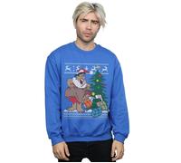Christmas Fair Isle Sweatshirt The Flintstones Blue XXXL