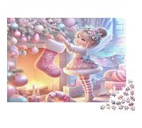 Christmas Fairy Jigsaw Puzzle 1000 Piece Recycled Paper for Adults Adult Jigsaws Hard Difficult Challenging Game Fun Home Present Great Gift for Decompression 70x50cm/1000pcs