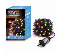 SHATCHI 400 LEDs Fairy String Lights Multicolour Indoor/Outdoor Christmas Tree/Home/Party/Wedding/Garden Decorations Green Cable 8 Modes Mains Powered Memory Auto Timer
