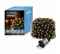 Shatchi Fairy String Lights 750 LEDs Warm White Green Cable 8 Modes Mains Powered Memory Auto Timer