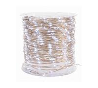 Christmas Fairy String Twinkle - 240 Cool White Micro LED Lights with 8 functions and clear cable - indoor or outdoor use White