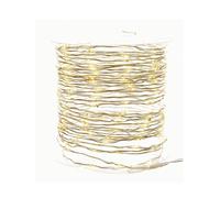 Christmas Fairy String Twinkle - 240 Warm White Micro LED Lights with 8 functions and clear cable - indoor or outdoor use White