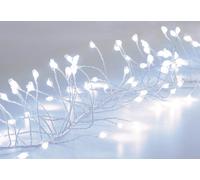 Christmas Fairy String Twinkle - 430 Cool White Garland Cluster Micro ultra bright LED Lights with 8 functions and Silver Gold pin wire String - indoor or outdoor use White