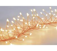 Christmas Fairy String Twinkle - 430 Warm White Garland Cluster Micro ultra bright LED Lights with 8 functions and Rose Gold pin wire String - indoor or outdoor use