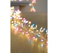 Christmas Fairy String Twinkle - 800 Rainbow Multi-coloured Door Garland Cluster Micro ultra bright LED Lights with Rose Gold pin wire String - indoor or outdoor use Multicolour