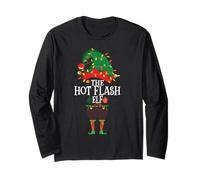 Christmas Family Matching Funny Menopause The Elf Hot Flash Long Sleeve T-Shirt