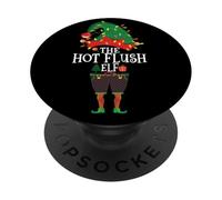 Christmas Family Matching Funny Menopause The Elf Hot Flush PopSockets Adhesive PopGrip