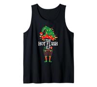 Christmas Family Matching Funny Menopause The Elf Hot Flush Tank Top