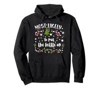 Christmas Family Mum Gran Most Likely To Put The Kettle On Pullover Hoodie