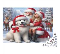 Christmas Family Puzzle 1000Pc Recycled Paper for Adults Puzzle for Adults Hard Difficult Challenging Game Fun Present & Activity for Home Great Gift Idea 38x26cm/1000pcs