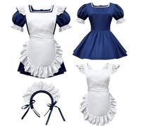 Christmas Fancy Dress Adorable Cosplay Dress For Role Playing Cute Japanese Style Outfit Suitable For Daily Wear Versatile Design All Seasons Perfect Events And Gatherings(Blue,XXL)