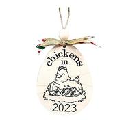 Christmas Fashion Wooden Eggs Pendant Small Wreath Pendant Easter Eggs Decorative Large