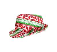 Christmas Fedora Hats for Women | Classic Breathable Festive Snowflake Pattern Headwear - Soft Christmas Fedora Hat,for Friend Family Women Teens Party Winner Holiday Indoor Outdoor