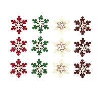 Christmas Felt Craft Sticker Embellishment - Self Adhesive - Scrapbook Card Craft (Snowflake x 12)
