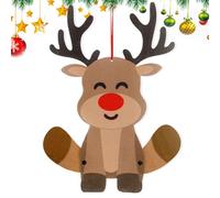 Christmas Felt Decor | Santa Clause Reindeer Felt Toy Decor For Door And Window,Handmade Felt Charm Christmas Ornament For Kids