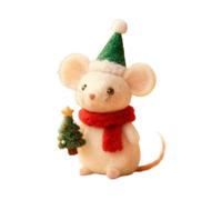 Christmas Felt Mice Ornaments, Handmade Felt Mice Ornament, Mini Cute Needle Felted Mouse Figurines Christmas Decorations, Handcrafted Mouse Animals Figurines Craft Ornament, for Home Decor