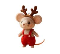 Christmas Felt Mice Ornaments, Handmade Felt Mice Ornament, Mini Cute Needle Felted Mouse Figurines Christmas Decorations, Handcrafted Mouse Animals Figurines Craft Ornament, for Home Decor