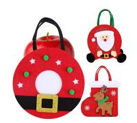Christmas Felt Treat Bags, Christmas Fabric Treat Bags | Red Felt Fabric Decorations Bag,Christmas Chocolate Bags with Handle for Candy, , Scones