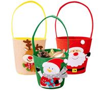 Christmas Felt Treat Bags, Festive Cookie Pouches, 27x13cm, Holiday Goodie Bags, Party Snack Pouch, Decorative Gift Holders, For Kids Favour Chocolate Winter Festival