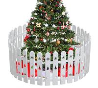 Christmas Fence Decoration, 30 White Plastic Pieces for Tree Gate, Miniature Home Garden Fence Edge, Picket Garden Border, Home Picket Decoration