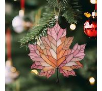 Christmas Festive Holiday Decorations - Autumn-Themed Decor Vibrant Multicolored Maple Leaf Designs for Tree Trimming Wall Displays Sunlit Window Accents & Entryway Adornments (E)