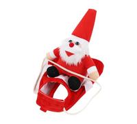 Christmas Festive Pet Santa Costume Holiday Party Outfit For Dogs And Cats Christmas Celebration Apparel (A, One Size)