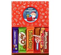 Christmas FESTIVE Selection Box with Chocolate Bars, Gift Box, Mixed Chocolate Assortment, Stocking Filler