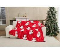 Christmas Festive Style Flannel Sherpa Fleece Throws Luxurious Super Soft Warm Cosy Xmas Sofa Settee Bed Throw Overs Blankets For Kids and Adults (Naughty New Nice, Extra Large - 230x230cm)