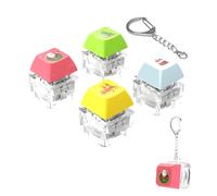Christmas Fidget Toys Keyboard Keyboard Button Keycap Fidget Keychain 4 Keys Keyboard Decompression Toys Keyboard Keychain Toys Finger Keyboard Caps Toy for To Relief Stress Pass The Time (4pcs)