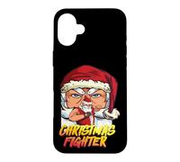 Christmas Fighter Staring Boxing Santa Case for iPhone 16 Plus