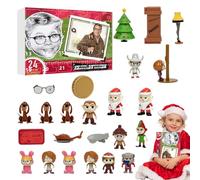 Christmas Figure Advent - 2D Acrylic Table Ornament 24 Days - Advent Countdown Calendar Figure | for Homeowners Party Hosts Apartment Living Room Bedroom Office Mantel Bookcase Window Sill