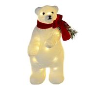 Christmas Figure Lighted Polar Bear Table Decoration 30cm Battery Operated
