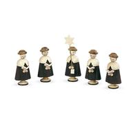 Christmas Figures 5 The Carolers Small Natural Height: 4,5 CM New Seiffen