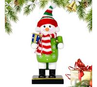 Christmas Figures - Small Wooden Holiday Nutcracker Desktop Statues | Party Statues Table Centerpiece for Adults Children's Day Wedding Valentine's Day Halloween Tabletop Shelf