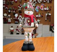 Christmas Figurine, Mini Christmas Ornaments Doll Santa Claus Snowman Reindeer Cute Cartoon Decor For Home Garden Party Desktop(The Snow Man)