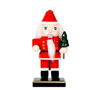 Christmas figurines, cute nutcracker figurines, desktop decoration, decorative sculpture for party, shelf, desktop, the figurine diffuses a festive atmosphere in the dining room