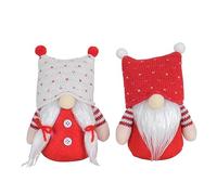 Christmas Figurines Snowman Ornament Knitted Hat SantaClaussTree Statue Landscape Handicrafts Shop Window HomeDecoration Christmas Tree Stuffed Toy Cloth Tree Soft Dwarfs Figurine Textilex Glass