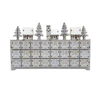Christmas Fill Your Own Advent Calendars Wooden Box With 24 Draws Christmas Countdown Reusable 1-24 Empty 2026 Advent Calendars Drawers With LED Lights For Holiday Decorations