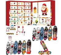 Christmas Finger Skateboard Advent, Mini Skateboards Toys For Kids Party Favors, Fun Small Interactive Traffic Sign | Advent Calendars For Holiday Birthday Party Offices Home