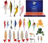 Christmas Fishing Lure Decoration Advent Calendar Leaper Dark Blue One Size