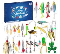 Christmas Fishing Tackle Countdowns Gift Merry Fishmas Advents Calendar 24 Days Of Lures For Water Sport Fan Christmas Surprise