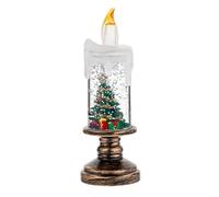 Christmas Flameless Candle Light - Realistic LED Candle Glow Christmas Snow Design Candle Light Swirling Water Glittering Spinning Candles | for Home, Office, Bedroom, Living Room Holiday Decor