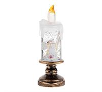 Christmas Flameless Candle Light - Realistic LED Candle Glow Christmas Snow Design Candle Light Swirling Water Glittering Spinning Candles | for Home, Office, Bedroom, Living Room Holiday Decor