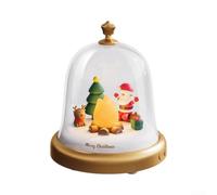 Christmas Flames with Music, Dimmable LED Table Lamp | With 6 built-in songs, dimmable flicker effect and USB port for atmospheric light.