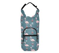 Christmas Flamingo Sling Bag Water Bottle Versatile Water Bottle Carrier for Walking Water Bottle Carry Bag for Hiking Fits 20/24/32/40 oz Bottles