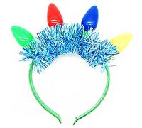 Christmas Flashing LED Headband Fun And Festive Light Bulb For Kids Adults Glow Accessories Party Favor Christmas Led Light Bulb Headband Glow For Girls Women Kids Teens Adults
