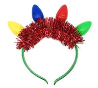 Christmas Flashing LED Headband Fun and Festive Light Bulb for Kids Adults Glow in the Dark Accessories Party Favor christmas led light bulb headband glow in the dark headband for girls women kids
