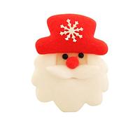 Christmas Flashing Light Up Brooch Pin Set with Bear Santa Snowman Designs Festive Party Wear Holiday Ornaments for Kids Events (A, One Size)